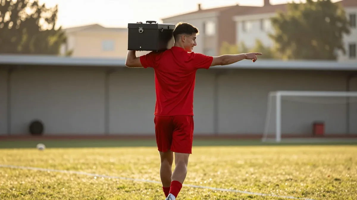 Jamal Musiala caused a stir at Bayern Munich training by arriving with a large music box, as reported by Bild Sport